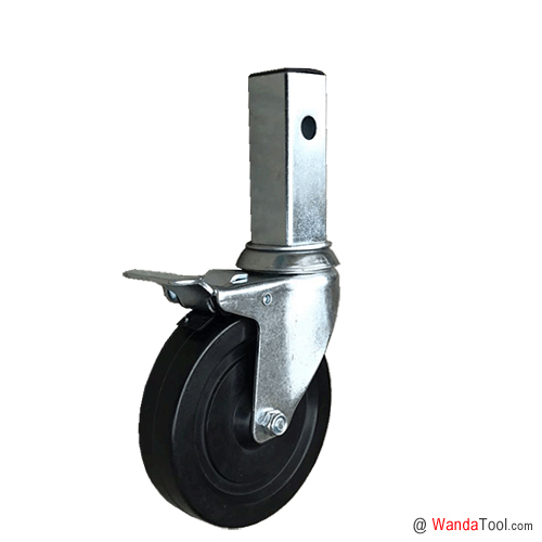 Square pipee stem scaffold caster