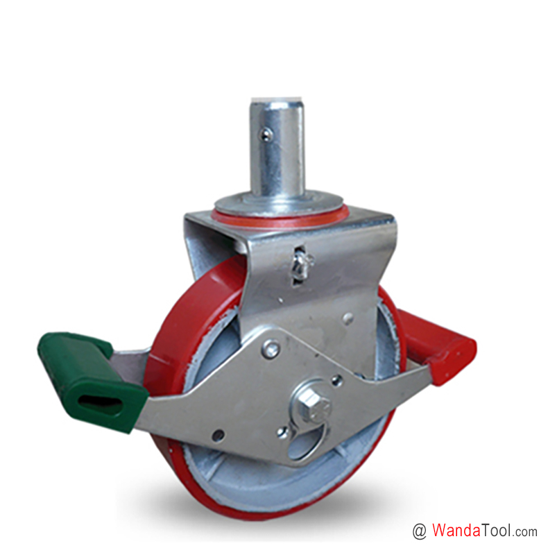 European solid round stem scaffold caster